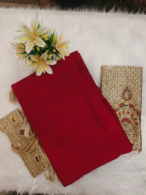 DESIGNER SAREE WITH WORK BLOUSE DS25